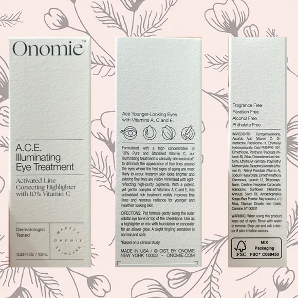 BOGO Onomie A.C.E. Illuminating Eye Treatment, shade Lovelace, pink pearl 10ml - Picture 5 of 6